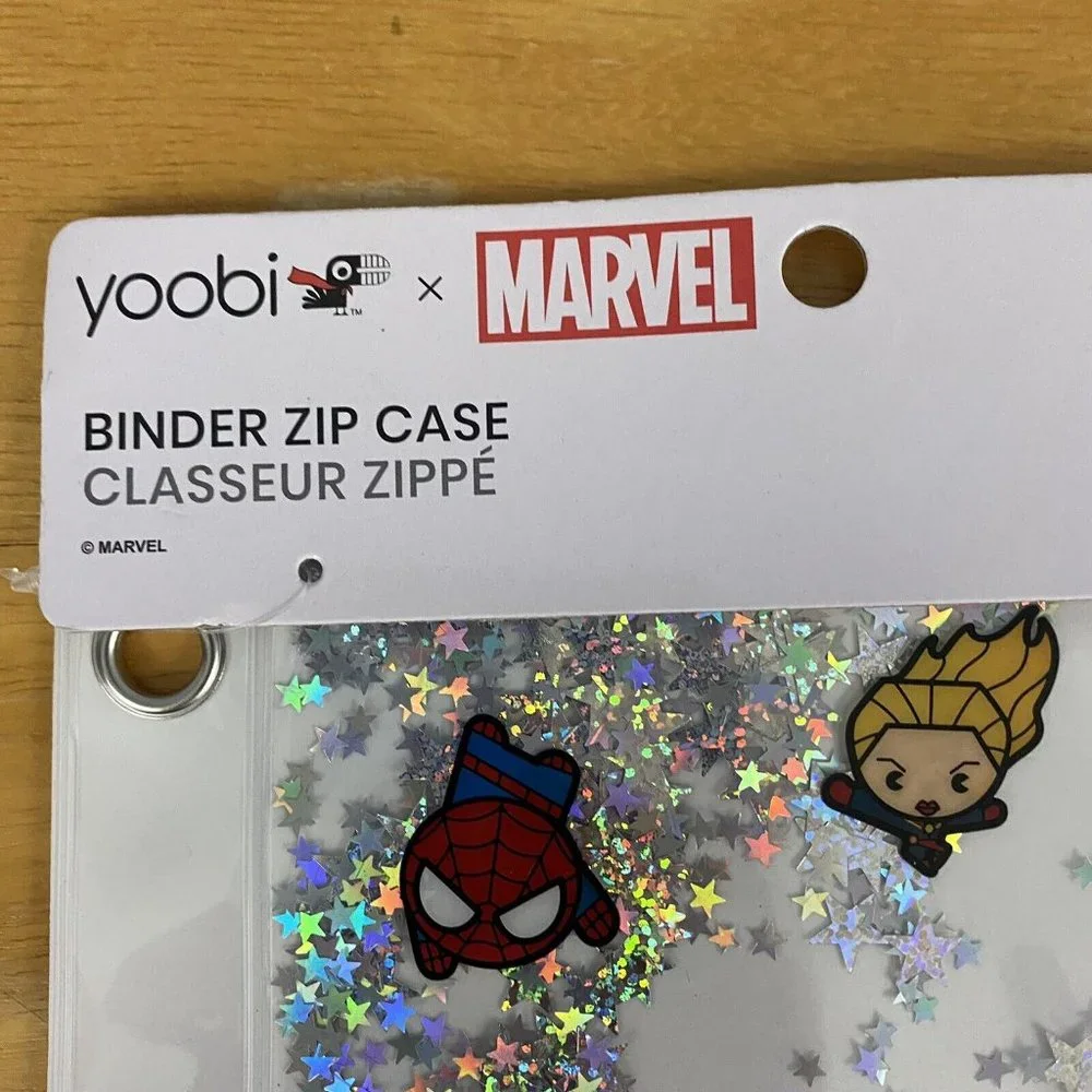 Single Purple Zipper Binder Pencil Case Kawaii Avengers - Yoobi™ (E) Marvel